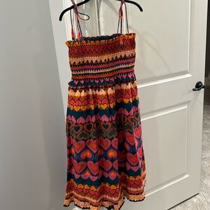 Farm Rio Smocked Midi Sundress NWT M